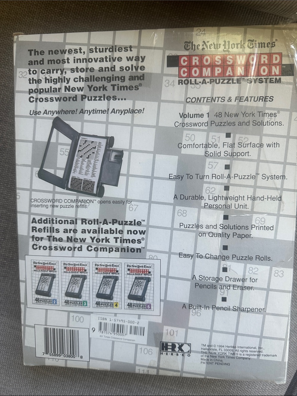 The New York Times Crossword Companion Roll-A-Puzzle System 1994 Game - Picture 3 of 5